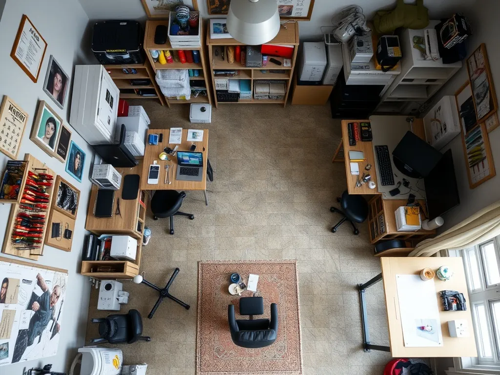 Corner desk hobby setup